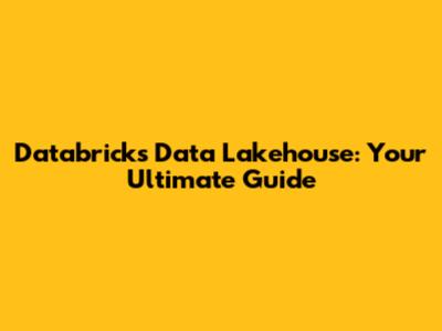 Databricks Data Lakehouse: Your Ultimate Guide