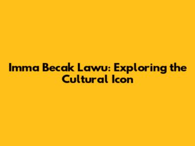 Imma Becak Lawu: Exploring the Cultural Icon