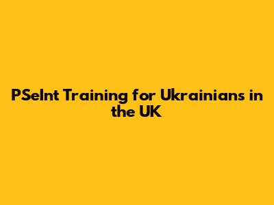 PSeInt Training for Ukrainians in the UK