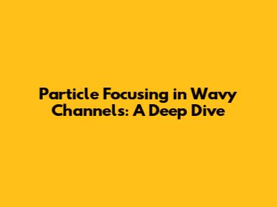 Particle Focusing in Wavy Channels: A Deep Dive