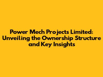 Power Mech Projects Limited: Unveiling the Ownership Structure and Key Insights